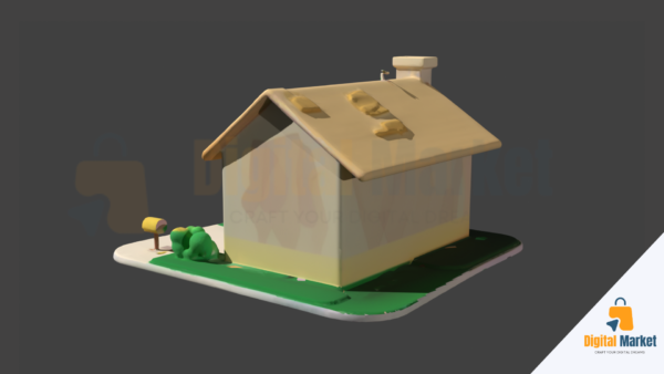 Low Poly 3D House Model - Image 4