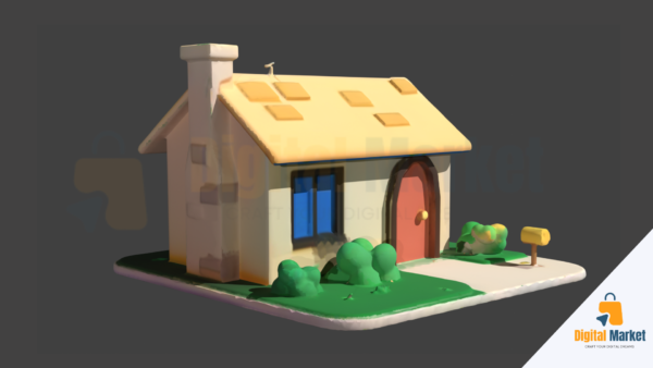 Low Poly 3D House Model - Image 2