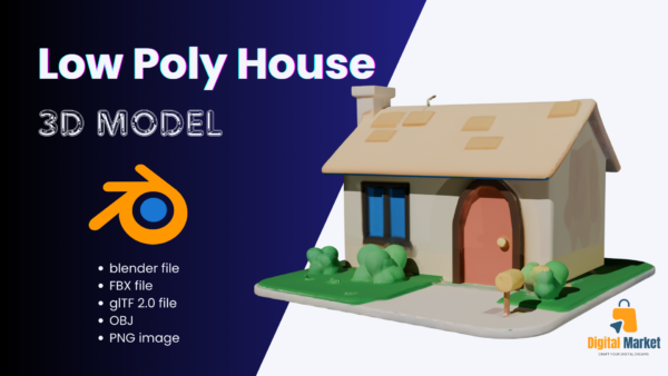 Low Poly 3D House Model