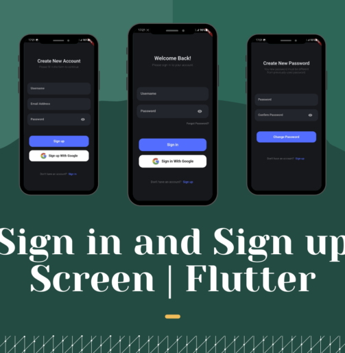 Sign in and Sign up Screen Flutter